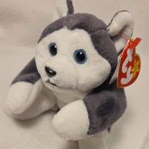 Nanook Ty Beanie Babies Gray and White Husky Plush Toy